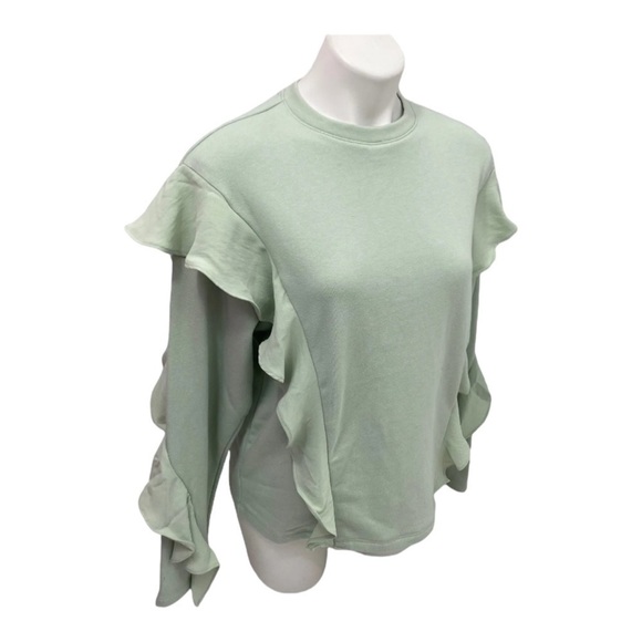 a new day Ruffle Accent Crewneck Sweatshirt NWT - Picture 1 of 7